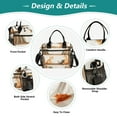 thumbnail image 3 of Ckdifva Cats Play in Bookshelf Cooler Bag Cooler Cooling Tote Lunch Bag Lunch Box Front Pocket with Shoulder Strap, 3 of 6