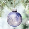 thumbnail image 4 of Glass Christmas Tree Ornaments - 67mm/2.63" [4 Pieces] Decorated Balls from Christmas by Krebs Seamless Hanging Holiday Decor (Alpine Shine with Festive Trees), 4 of 4