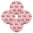 thumbnail image 2 of 15.4" Round Placemat Set of 4 Polyester Fabric Place Mats Non-Slip Dining Kitchen Table Mats for Kitchen Party Decor Santa Claus Driving in Red Cars, 2 of 5