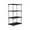 Black, variant on Yonrjhukm 4 Tier Storage Shelves, Independent Shelving Unit for Kitchen, Bathroom, Pantry, Garage, or Closet, Sturdy Connectable Storage Rack for Organizing and Space Saving