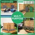 thumbnail image 6 of Slsy Air Conditioner Fence Outdoor Freestanding Wood Privacy Screen with Planter Box for Trash Can Pool Equipment Enclosure, No-Dig Kit 36" W x 45" H (2 Panels), 6 of 9