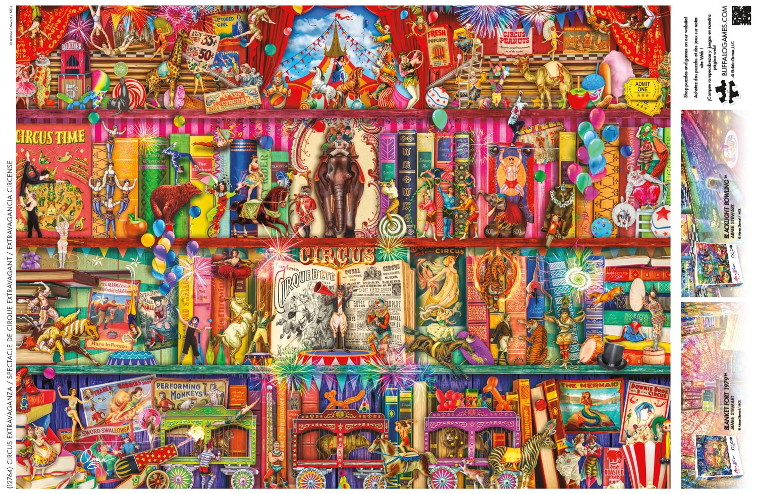Buffalo Games Circus Extravaganza 1000-Piece 26.75 x 19.75-Inch Interlocking Jigsaw Puzzle for Adults Ages 14+