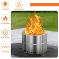 thumbnail image 4 of Al Fresco 19.3 inch Stainless Steel Smokeless Fire Pit, Outdoor Smokeless Firepit, Wood Burning Fire Pits for Camping, Bonfire, 4 of 9