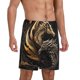 thumbnail image 2 of Balery Vintage Metal Dragon Pantalones cortos de pijama de punto de algodón para hombre con cinturilla y bolsillos-4X-Large, 2 of 6
