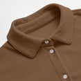 thumbnail image 4 of Ladies Early Autumn Solid Color German Velvet Lapel Cardigan Top for Daily Wear and Versatile Style, 4 of 8