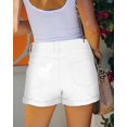 thumbnail image 4 of Bermudas rasgadas de mezclilla blanca de talle alto Onlypuff para mujer, 4 of 4