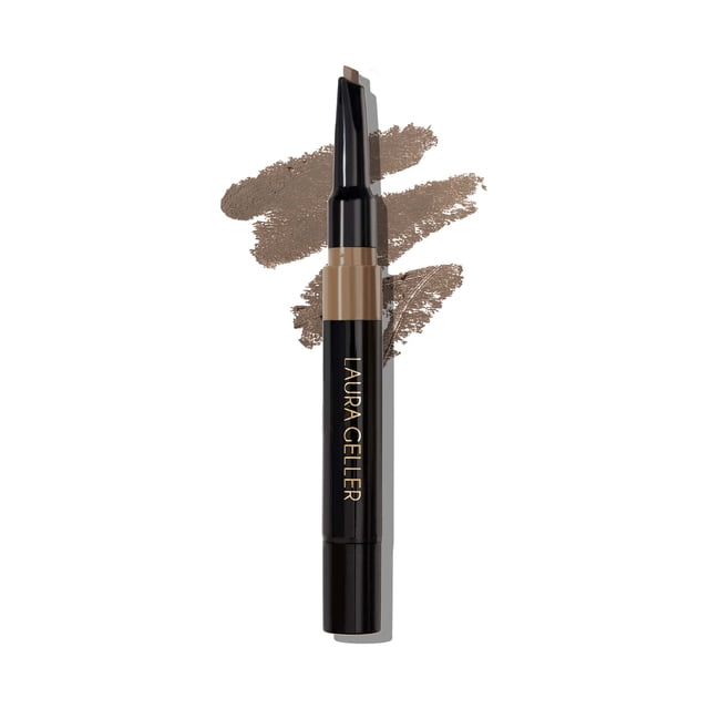 LAURA GELLER NEW YORK Lápiz y gel para cejas resistentes al agua Sculpt-n-Stay, color topo
