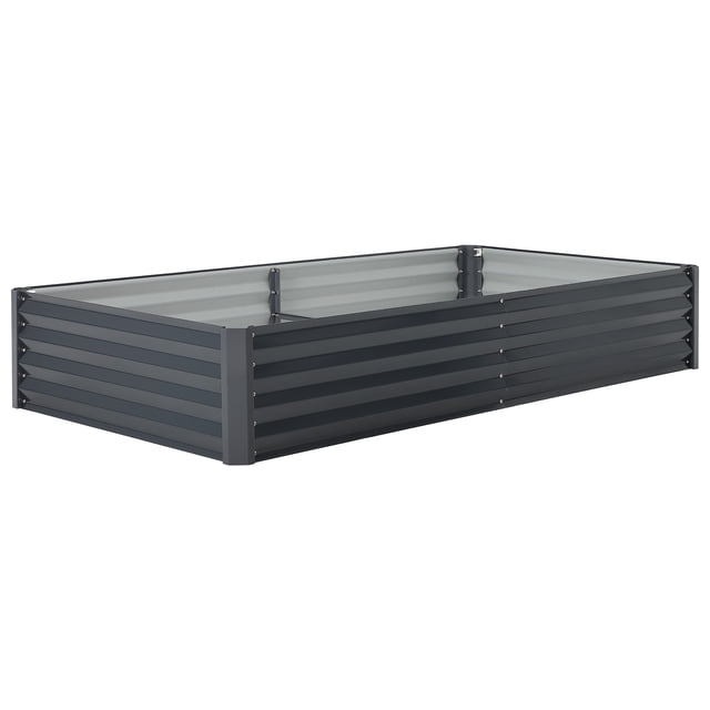Raised Garden Bed with Cover,Outdoor Galvanized Metal Planter Box Kit w/Zippered Screen Doors, Open Base Design,Planter Box for Vegetables