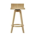 thumbnail image 3 of Weston Home Aleksi Modern Wood 24-inch Swivel Counter Stool, Set of 2, Natural, 3 of 10