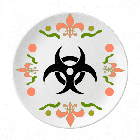 

Checal Toxic Radiation Harmful Pattern Flower Ceramics Plate Tableware Dinner Dish
