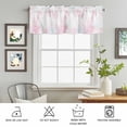 thumbnail image 5 of Kitchen Valances for Window, Ocean Pink Coral Seahorse Light Filtering Rod Pocket Valance Curtain, Abstract Marine Life Short Curtains Window Topper for Bedroom Bathroom Living Room 42x12in, 5 of 9