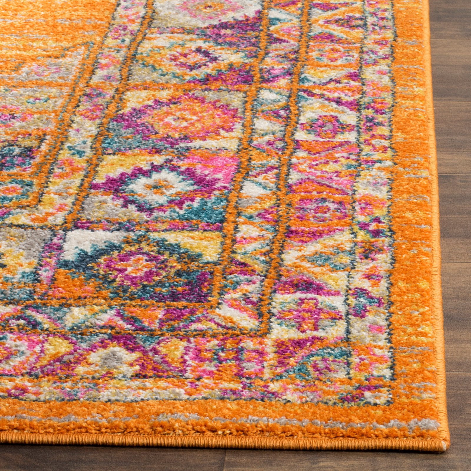 SAFAVIEH Madison Emmet Traditional Area Rug, Blue/Fuchsia, 8' x 10'