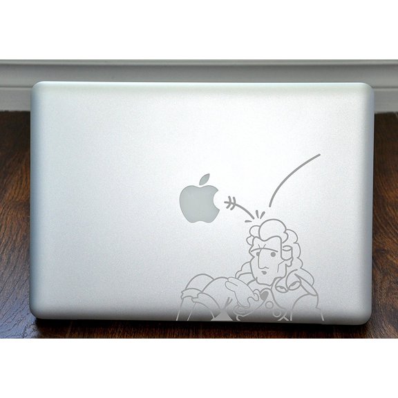 Isaac Newton Gravity Silver Decal for 13" Macbook