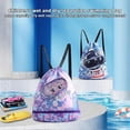 thumbnail image 4 of Bonita bolsa de almacenamiento para niños, portátil, multifuncional, para viajes, camping, tamaño pequeño, color morado., 4 of 5