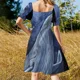 thumbnail image 5 of Vestido de manga corta con pintura de acuarela de ballena jorobada vestidos de verano para mujer trajes de playa para mujer, 5 of 7