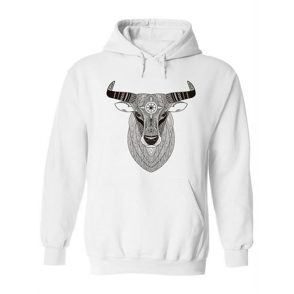 Bull Head Ethnic Style Hoodie Women -Image by Shutterstock, Female Small