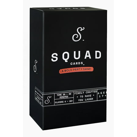 Squad Cards - An Adult Party Essential, Easy to Learn, Fast-Paced, Interactive, Perfect for Every Occasion, 4  Players - Perfect for Large Groups
