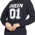 thumbnail image 4 of Vestido Mujer Casual Informal Deporte Tipo Camiseta Manga Larga Negro Estampado Blanco Cómodo 360076 negro M INCÃGNITA 360076, 4 of 5
