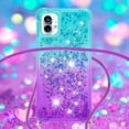 thumbnail image 4 of Funda para Nothing Phone 1 Brillantina Líquida Divertida Reluciente y con Cristales en Movimiento Cuerpo Cruzado con Cordón Ajustable, 4 of 5