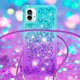 thumbnail image 4 of Funda para Nothing Phone 1 Brillantina Líquida Divertida Reluciente y con Cristales en Movimiento Cuerpo Cruzado con Cordón Ajustable, 4 of 5