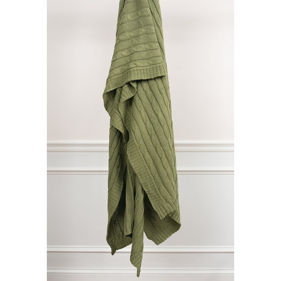 Rizzy Home Cable Knit Sweater Throw, 50" x 60"