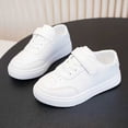 thumbnail image 4 of Girl's Hook-and-Loop Casual Sneakers Low Top Flat Walking School Board Shoes for Playground Outdoor, 4 of 6