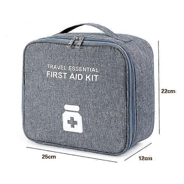 Bolsa de almacenamiento de medicamentos portátil y gruesa, gran capacidad, botiquín de primeros auxilios familiar, caja de medicamentos, bolsa de pastillas para viajes y campamentos, accesorios, L,