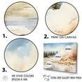 thumbnail image 3 of Designart "Beige Geyser Horizon In Minimalism" Geyser Floater Framed Wall Art Prints, 3 of 5