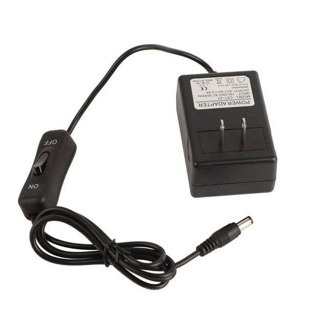 7.5V 2.5A Fuente De Alimentación Plástico Metal Negro Compacto Portátil