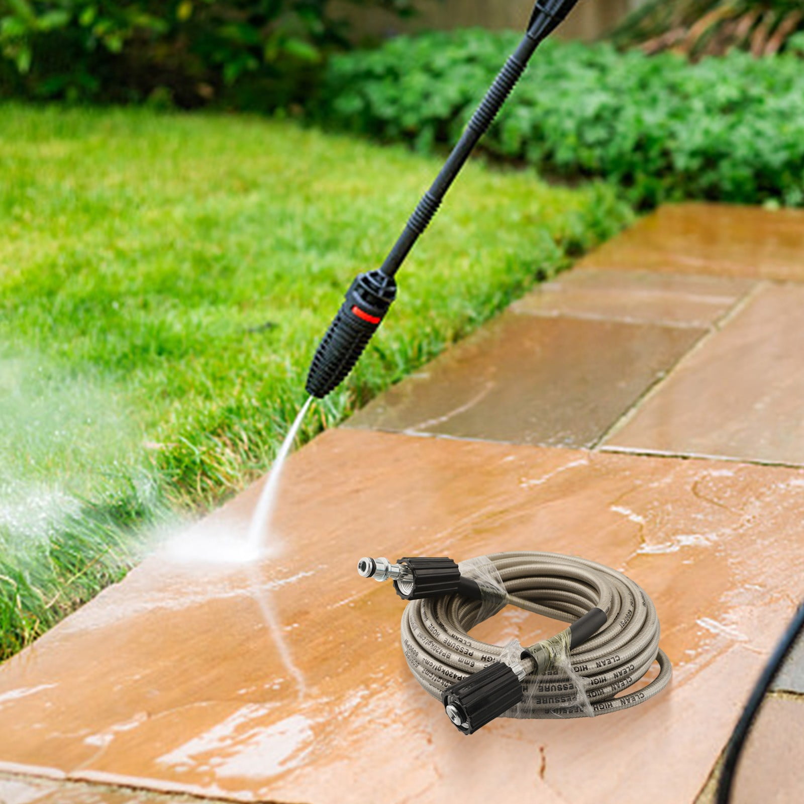 Ana Easy Extension High Pressure Washer Hose M Length Drain Pipe Cleaning High Pressure Washer Hose M MaleM Male ConnectorHome Decor