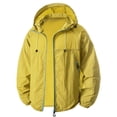 thumbnail image 4 of Men's Rain Jacket with Zipper Pocket, Lightweight Waterproof Raincoat, Mens Jacket for Outdoor Sports Big and Tall Size S-4XL Yellow, 4 of 5