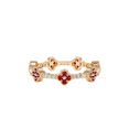 thumbnail image 7 of Round Cut Lab-Created Ruby & Moissanite, Full Eternity Clover Pave Wedding Band Ring – 925 Sterling Silver, Pave Set for Women, Anniversary & Engagement Jewelry, 7 of 7