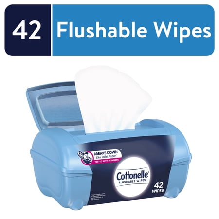 Cottonelle Ultra Fresh Flushable Wet Wipes, 1 Tub Pack (42 Total Flushable Wipes)