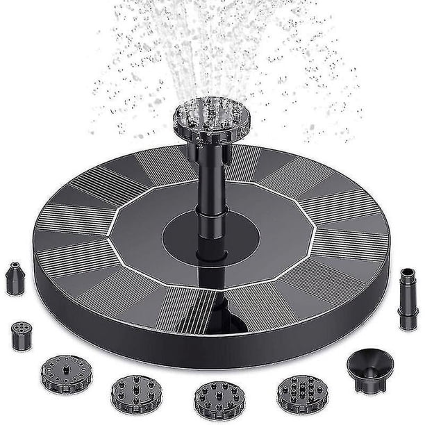 Fuente solar flotante para exteriores, bomba solar para estanque de 6 boquillas, fuente solar compatible con ens, bebederos para pájaros, estanques