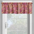 thumbnail image 4 of Ambesonne Paisley Valance & Curtain, Vivid Flowers and Dots, 55"x36", Multicolor, 4 of 6