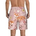 thumbnail image 3 of Kll Beautiful Fox Men'S Casual Summer Beach Shorts Hawaiian Shorts With Pockets-Medium, 3 of 9