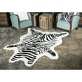 thumbnail image 3 of Luxe Faux Hide Rug 5.25x7.5 Zebra Black White Denton Design, 3 of 5