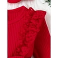 thumbnail image 6 of Wassery Baby Girl Christmas Outfits Clothes 3M 6M 9M 12M Infant  Long Sleeve Plaid Skirt Romper Headband Set 2Pcs Christmas Holiday-themed Clothing for Newborn Girl, 6 of 9