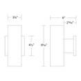 thumbnail image 6 of WAC Lighting Cylinder 2-Light LED 3000K Up & Down Aluminum Wall Light in White, 6 of 10