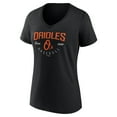thumbnail image 2 of Women's Black Baltimore Orioles Live For It Team V-Neck T-Shirt, 2 of 3