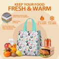 thumbnail image 5 of Boston Terriers and Flowers Insulated Lunch Bag for Women & Adults,Large Portable Soft Cooler Lunch Bag,Thermal Food Storage Tote with Pearl Cotton,8.66L,8.75x5.75x9.5 Inch, 5 of 6