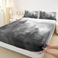thumbnail image 3 of Feelyou Grey Pine Tree Full Size Sheets, Rustic Farmhouse Nature Bed Sheets, 4pcs, 3 of 7