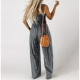 thumbnail image 4 of Umbreon Jumpsuits for Women Casual Loose Overalls Sleeve Less Printed Wide Leg Long Pant Rompers Beach Vacation Clothes for Women With Pockets, 4 of 6