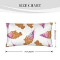 20*36 in Throw Pillow Covers (No Pillow) Funny Fish Shaped Ice Cream
