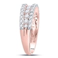 thumbnail image 4 of 14kt Rose Gold Womens Round Cognac-brown Color Enhanced Diamond Band Ring 1.00 Cttw, 4 of 4