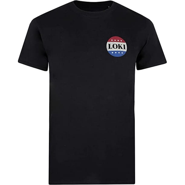 Loki - Camiseta Insignia de Votantes para Hombre (Negro, Blanco)