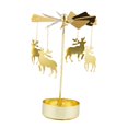 thumbnail image 4 of Golden Hot Rotating Candle Holder Christmas Revolving Metal Transit Home Windmill Decoration Lantern K2A2, 4 of 9