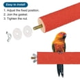 thumbnail image 3 of 1.1x3.9" Bird Paw Grinding Stick Parrot LoveBird Parakeet Cockatiel Perch Stand, Red, 3 of 6