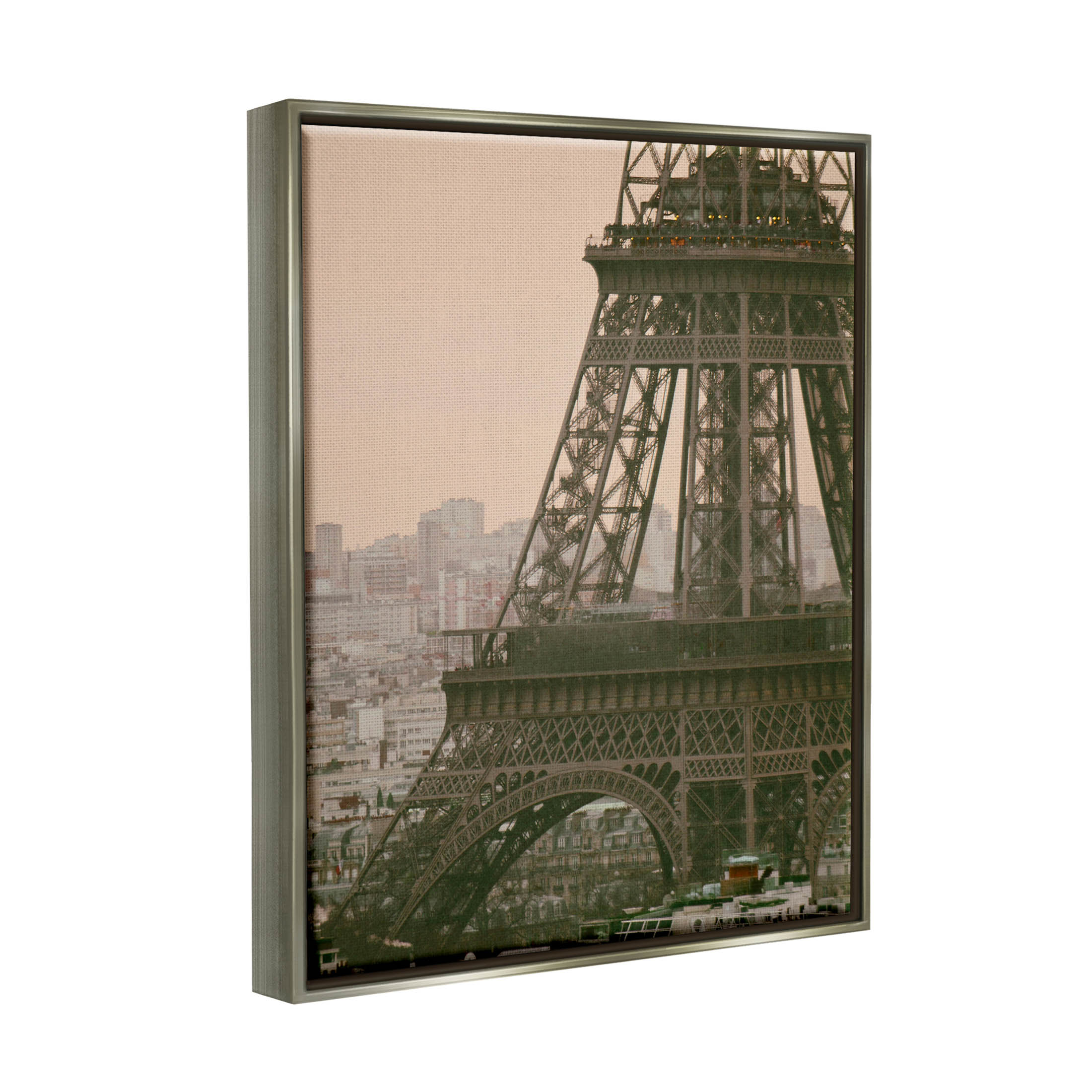 Eiffel Tower Paris Skyline Town & City Photograph Luster Gray Framed Art Print Wall Art