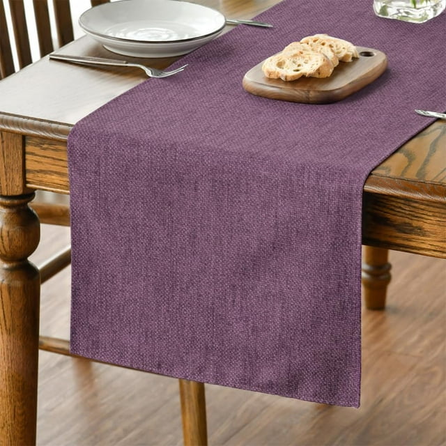Mode Light Brown Table Runner, Seasonal Fall Washable Kitchen Dining Table Decoration for Home Party Decor 13x72 Inch